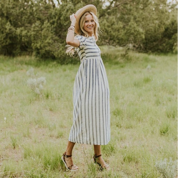 Roolee Dresses & Skirts - SALE ROOLEE | Montgomery Stripe Maxi in Royal Blue